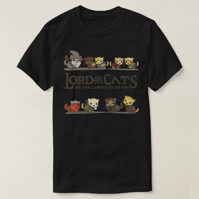 T-shirt Seigneur des Chats La Fête de l'Anneau, Chat (Design devant)