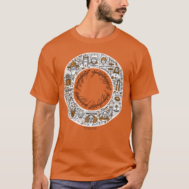 T-shirt SEIGNEUR DES RINGS™ Doodle Art (Devant)