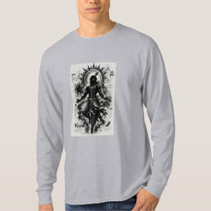 T-shirt Seigneur divin Krishna Silhouette sombre Art grung