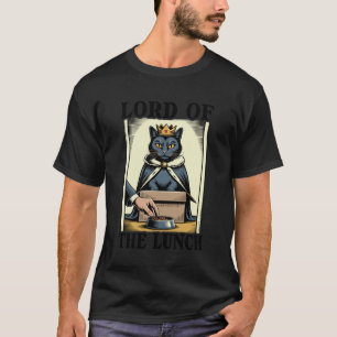 T-shirt Seigneur du chat amateur de déjeuner dans une boît