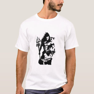 T-shirt Seigneur Shiva Art Angry Trishul