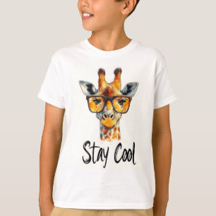 T-shirt Séjour Cool - Giraffe avec lunettes de soleil Illu