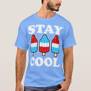 T-shirt Séjour Cool Rocket Rouge blanc et bleu Popsicle Su