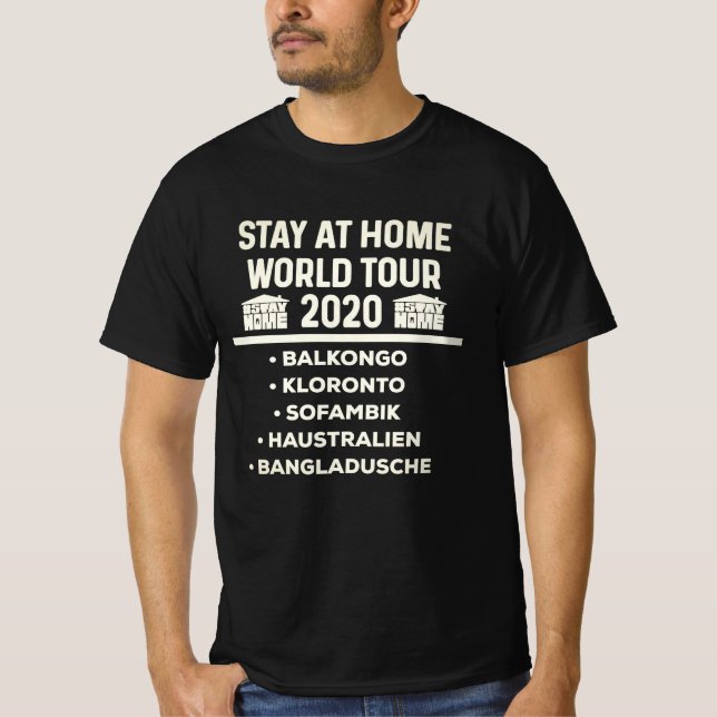 T-shirt Séjournez à la maison stayathome 2020 Virus grippa (Devant)