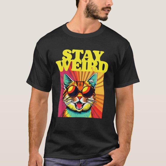 T-shirt Séjournez bizarre Awesome 80s Abstrait Art Cool Ca (Devant)