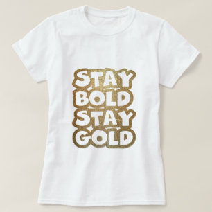 T-shirt Séjournez en or Parties scintillant Tyopographie