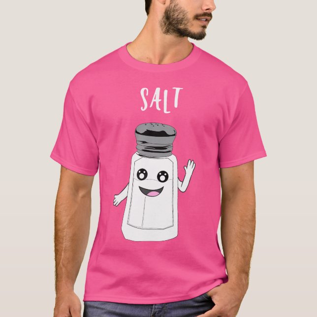 T-shirt Sel Drôle Et Poivre Duo Valentines Halloween Eas (Devant)