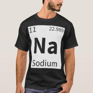 T-shirt Sel NaCl Sodium Chlorure Couples Correspondants Te