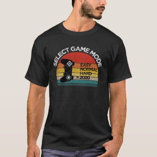 T-shirt Sélectionnez le mode de jeu facile normal difficil