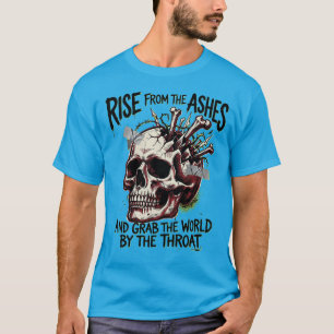 T-shirt S'élever des Cendres Crâne Phénix Motivation Sombr