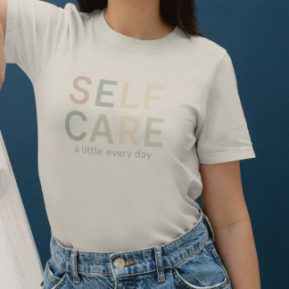 T-shirt Self Care, Cozy Typography, Warm Aesthetic