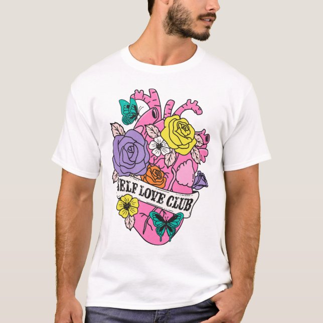 T-shirt Self Love Club Heart (Devant)