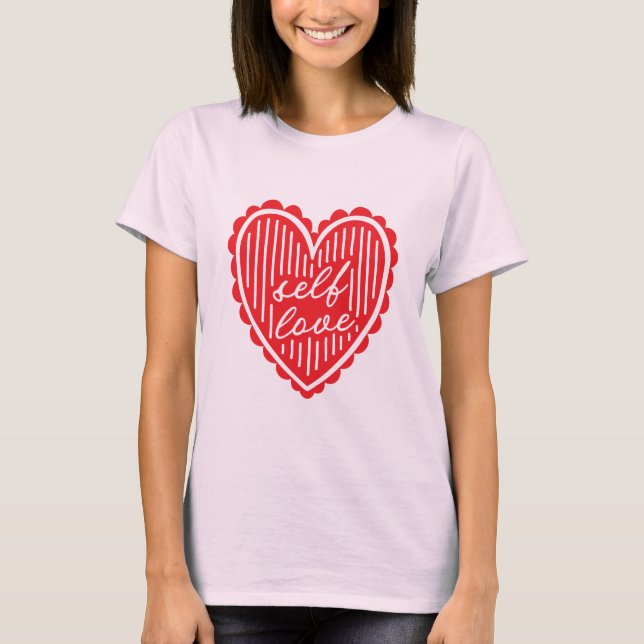 T-shirt Self Love Red Heart (Devant)