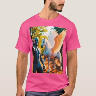 T-shirt Selfie Alien Avec Pegasus