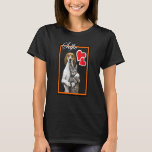 T-shirt Selfie Art Chat Et Chien