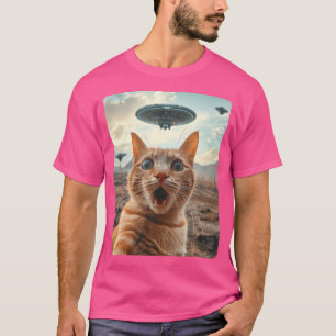 T-shirt Selfie Chat De Rencontre Extraterrestre Avec Ufo