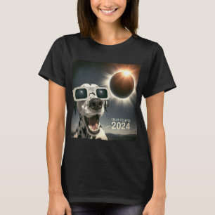 T-shirt Selfie Dalmatie Enfants Mens Solaire Eclipse Chien