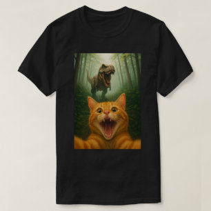 T-shirt Selfie de chat Hilarié avec T-Rex - Selfie de chat