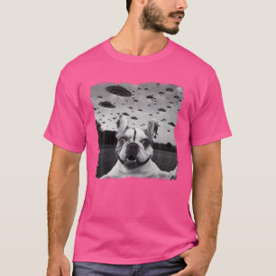 T-shirt Selfie De Chien De taureau Français Ufo Enlèvement
