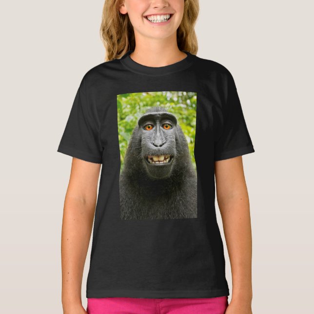 T-shirt Selfie de singe (Devant)