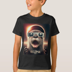 T-shirt Selfie Otter Kids Mens Solaire Eclipse