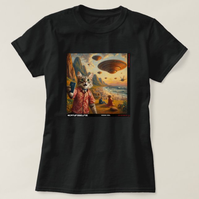 T-shirt Selfie OVNI De Chat : Don Du Kitten #04 (Design devant)