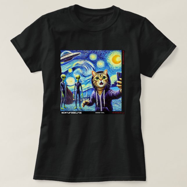 T-shirt Selfie OVNI De Chat : Don Du Kitten #06 (Design devant)