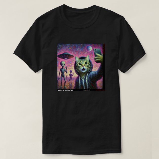 T-shirt Selfie OVNI De Chat : Don Du Kitten #08 (Design devant)
