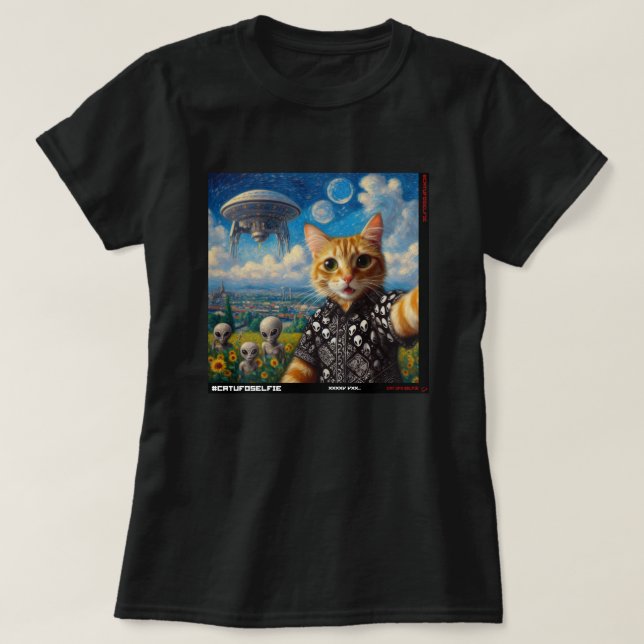 T-shirt Selfie OVNI De Chat : Don Du Kitten #09 (Design devant)