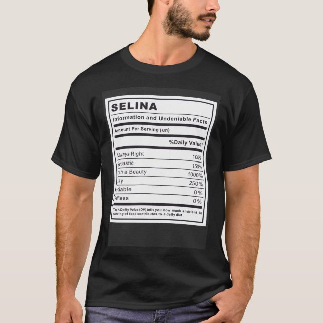 T-shirt Selina Information et faits indéniables (Devant)