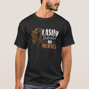 T-shirt Selle de cheval Fer à cheval  Facilement distrait 