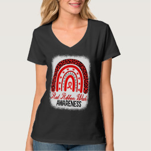 T-shirt Semaine de la sensibilisation au ruban rouge Léopa