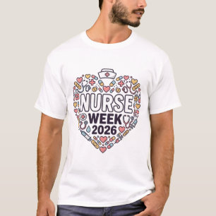 T-shirt Semaine des infirmières 2026 Icônes de soins cardi