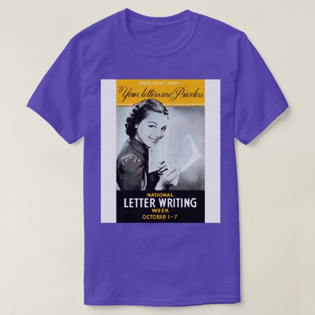 T-shirt Semaine nationale de l'écriture de lettres (Design devant)