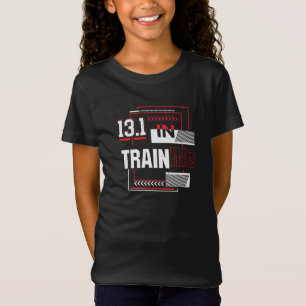 T-Shirt Semi-marathon 13.1 en entraînement Abstrait coureu