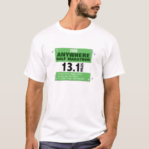 T-shirt Semi-marathon de coutume n'importe où, 13,1 milles