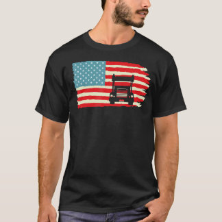 T-shirt Semi-Trail du drapeau américain patriotique