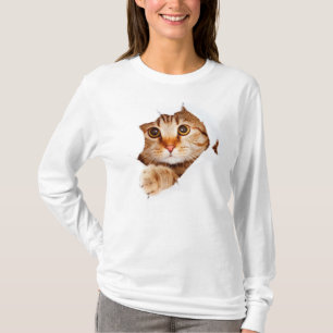 T-shirt semi-transparent de chat