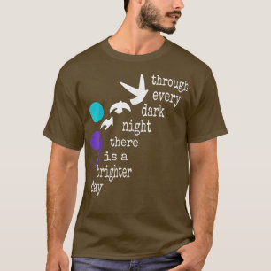 T-shirt Semicolon À Travers Chaque Nuit Sombre Il Y A Un B