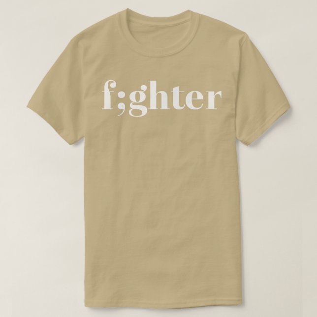 T-shirt Semicolon de lutte pour la sensibilisation à la sa (Design devant)
