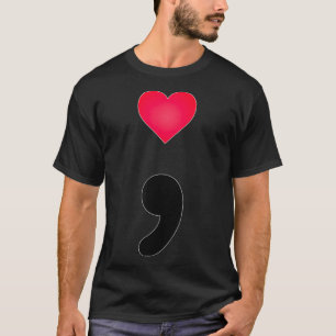 T-shirt Semicolon de sensibilisation à la santé mentale av