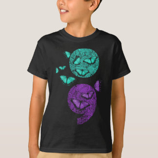 T-shirt Semicolon de sensibilisation au suicide en santé m