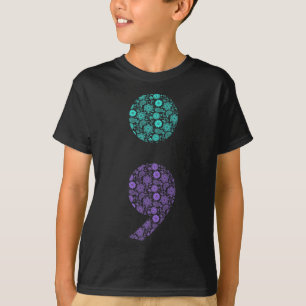 T-shirt Semicolon Sensibilisation à la prévention du suici