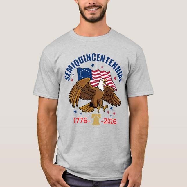 T-Shirt Semiquincentenaire Aigle américain (Devant)