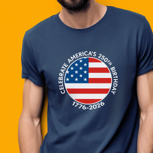 T-shirt Semiquincentenaire de l'Amérique 1776-2026 Drapeau
