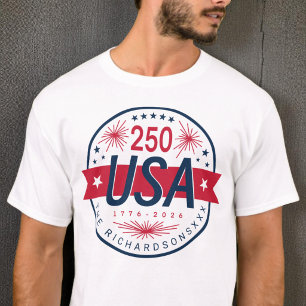 T-shirt Semiquincentenaire des États-Unis 250e anniversair
