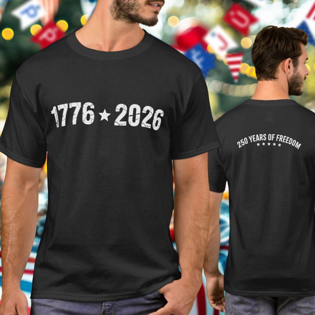 T-shirt Semiquincentennial 1776 to 2026 White Numerals (Créateur téléchargé)