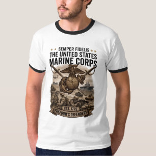 T-shirt Semper Fidelis USMC Défenseurs de la Liberté Homme