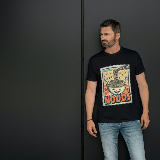 T-shirt Send Noods - Funny Noodle Pun Retro Stamp Design