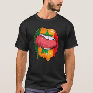 T-shirt Sénégal Drapeau Mouth Football Sénégalais